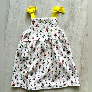 Zara Girls Floral Dress with Grosgrain Ribbon Straps 2-3